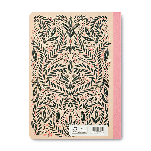 The back cover of this book has a floral like pattern.