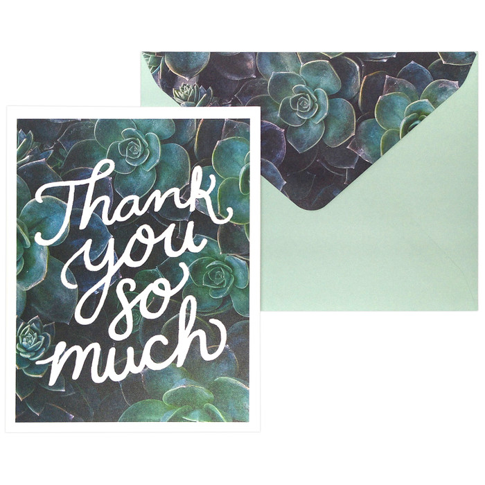 Succulent Garden Thank You Note Cards