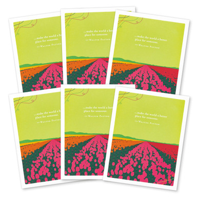 This image shows a 6-pack of the same thank you card.