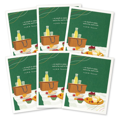 This image shows a 6-pack of the same thank you card.