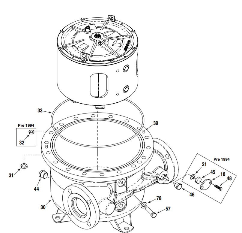 Smith E3 Meter prior to 1994 Exploded View