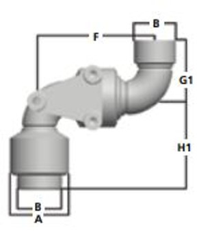 3858-0201 - 2" DUCTILE IRON SWIVEL JOINT BUNA-N MAIN FELT DUST SEAL