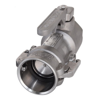 1772DL-SS30-FLAT - 3" KAMVALOK COUPLER, LOW DRIP, SST, FKM, FNPT, LOCKING ARMS, LOCKING LEVER
