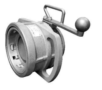 1004D3-0402-LT - 4" API COUPLER, BOTTOM LOADING, ALUM, FLUOROCARBON LO-TEMP, LARGE HANDLE