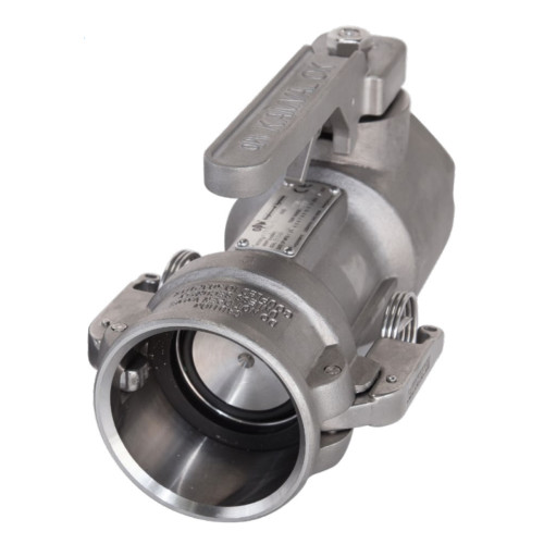 1772DL-SS15-FLAT - 1-1/2" KAMVALOK COUPLER, LOW DRIP, SST, FKM, FNPT, LOCKING ARMS, LOCKING LEVER