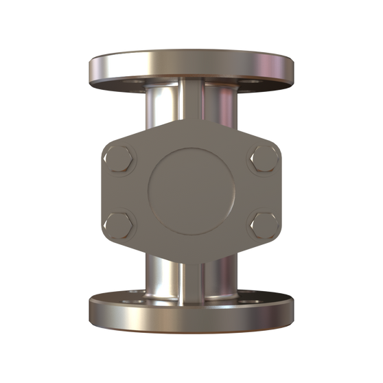 1471DF-0302 - 3" VISI-FLO, 150 FLANGE, SST, DELRIN PROP, FLUOROCARBON