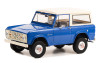 1966 Ford Bronco - Blue with Cream Top - 26th Annual Woodward Dream Cruise Featured Heritage Vehicle - Artisan Collection - 1:18 Diecast Model Car by Greenlight