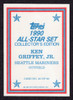 1990 Topps All-Star #20 (of 60) Ken Griffey, Jr.