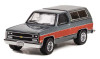 1990 Chevrolet K5 Blazer Lifted - Grey W/Red - All Terrain Series 13 - 1:64 Model Car by Greenlight