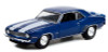 1969 Chevrolet Camaro Z/28 - Blue w/White Stripes - Barrett Jackson Series 9 - 1:64 Model Car by Greenlight