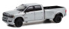 2021 Dodge Ram 3500 Dually - Limited Night Edition - Billet Silver - Dually Drivers Series 9 - 1:64 Model Car by Greenlight