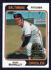 2023 Topps Heritage #235 Dave McNally 50th Anniversary Original 1974 Stamped Buyback