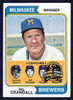 2023 Topps Heritage #99 Del Crandall 50th Anniversary 1974 Original Stamped Buyback