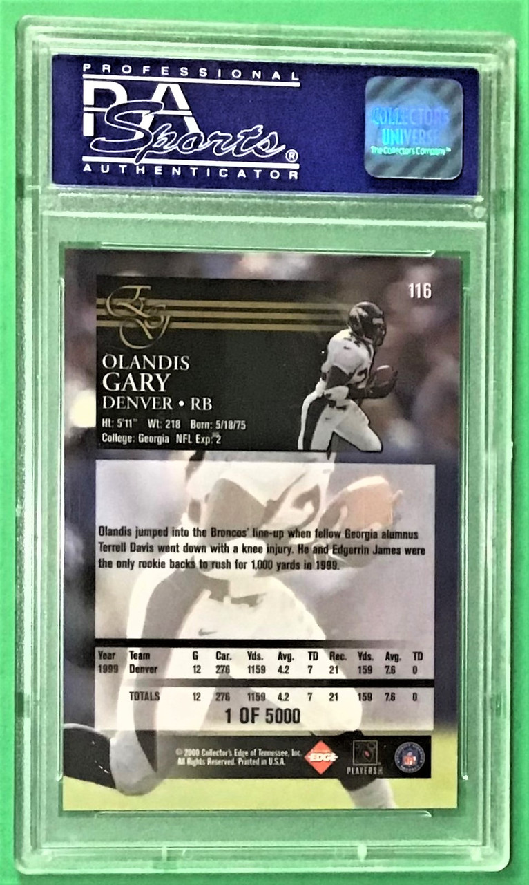 2000 Collector's Edge Graded #116 Olandis Gary Uncirculated /5000 PSA 9 Mint