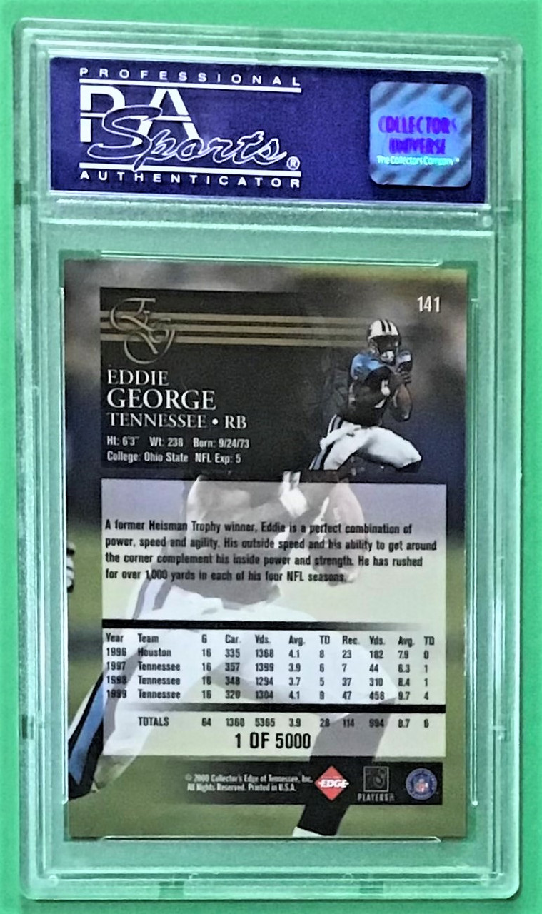 2000 Collector's Edge Graded #141 Eddie George Uncirculated /5000 PSA 9 Mint