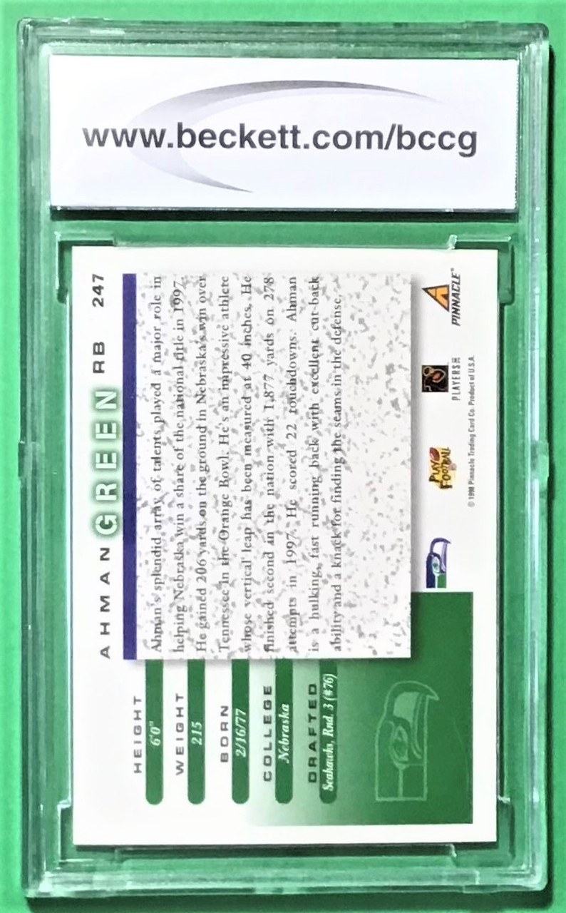 1998 Pinnacle Score #247 Ahman Green Rookie/RC BCCG 10