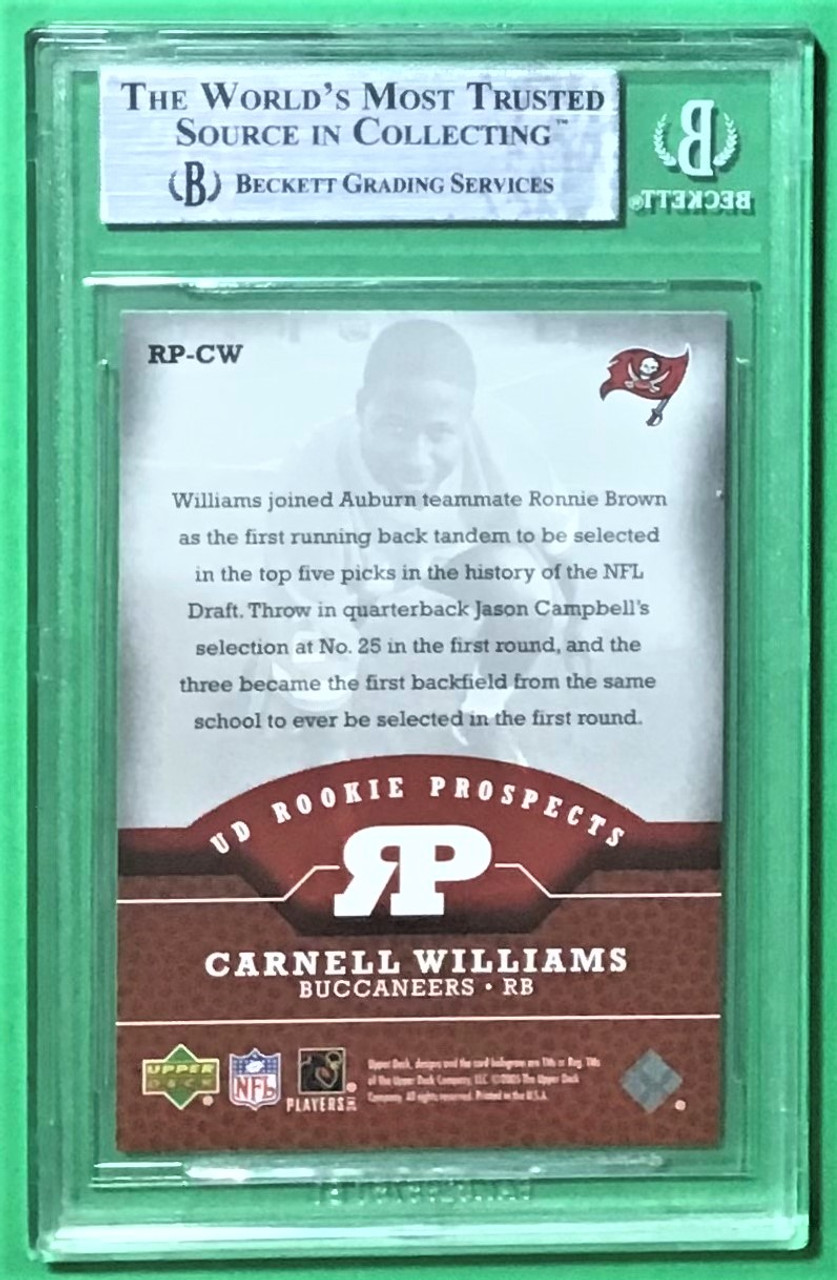 2005 Upper Deck #RP-CW Carnell Williams Rookie Prospects BGS 9 Mint