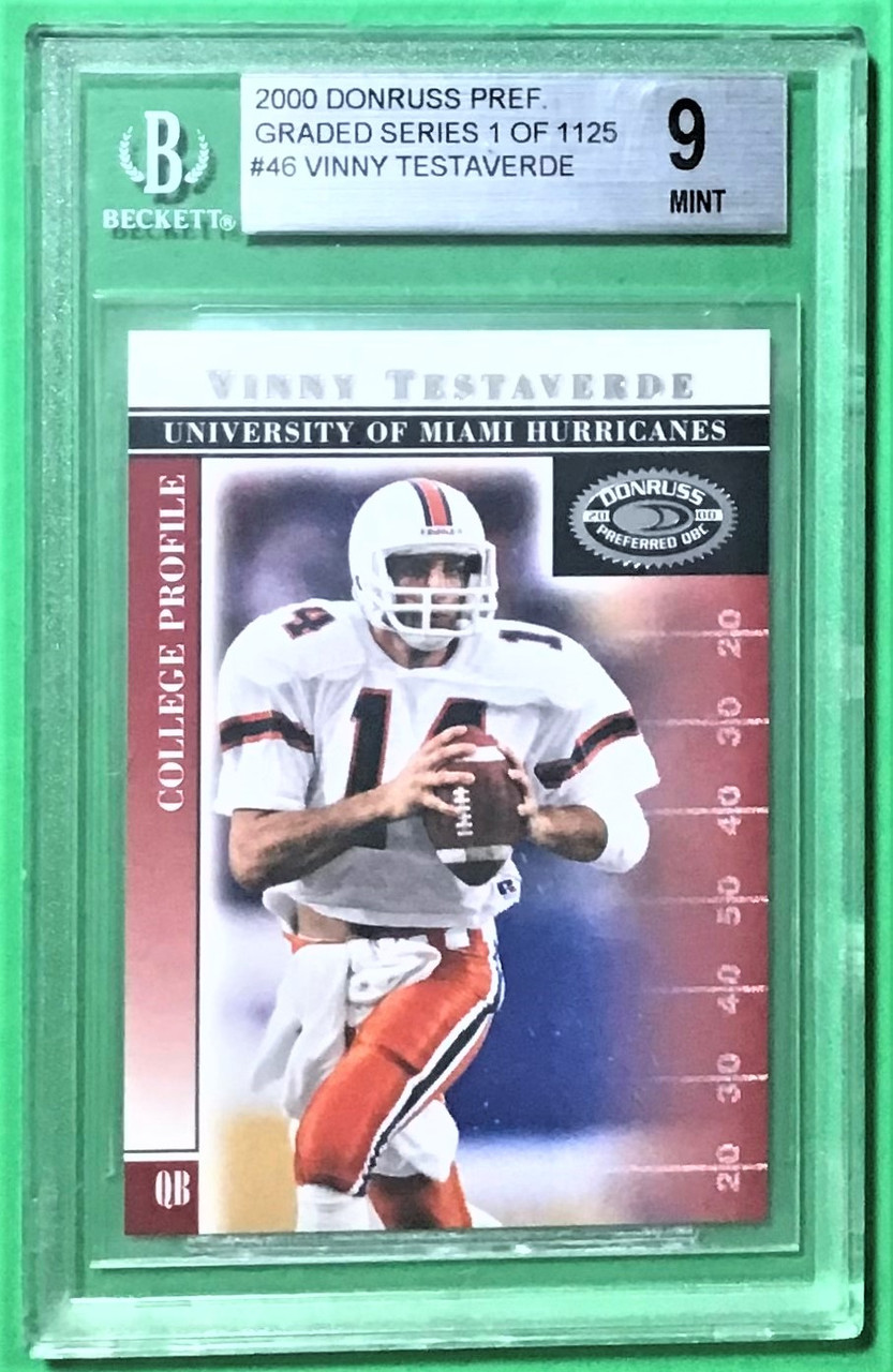 2000 Donruss Preferred Graded Series #46 Vinny Testaverde College Profile /1125 BGS 9 Mint