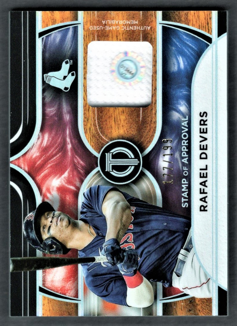 2022 Topps Tribute #SOA-RD Rafael Devers Stamp Of Approval Game