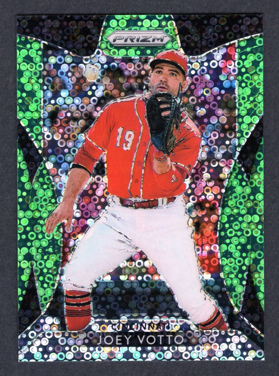 2019 Panini Prizm Fast Break #163 Joey Votto Neon Green Prizm 129/199