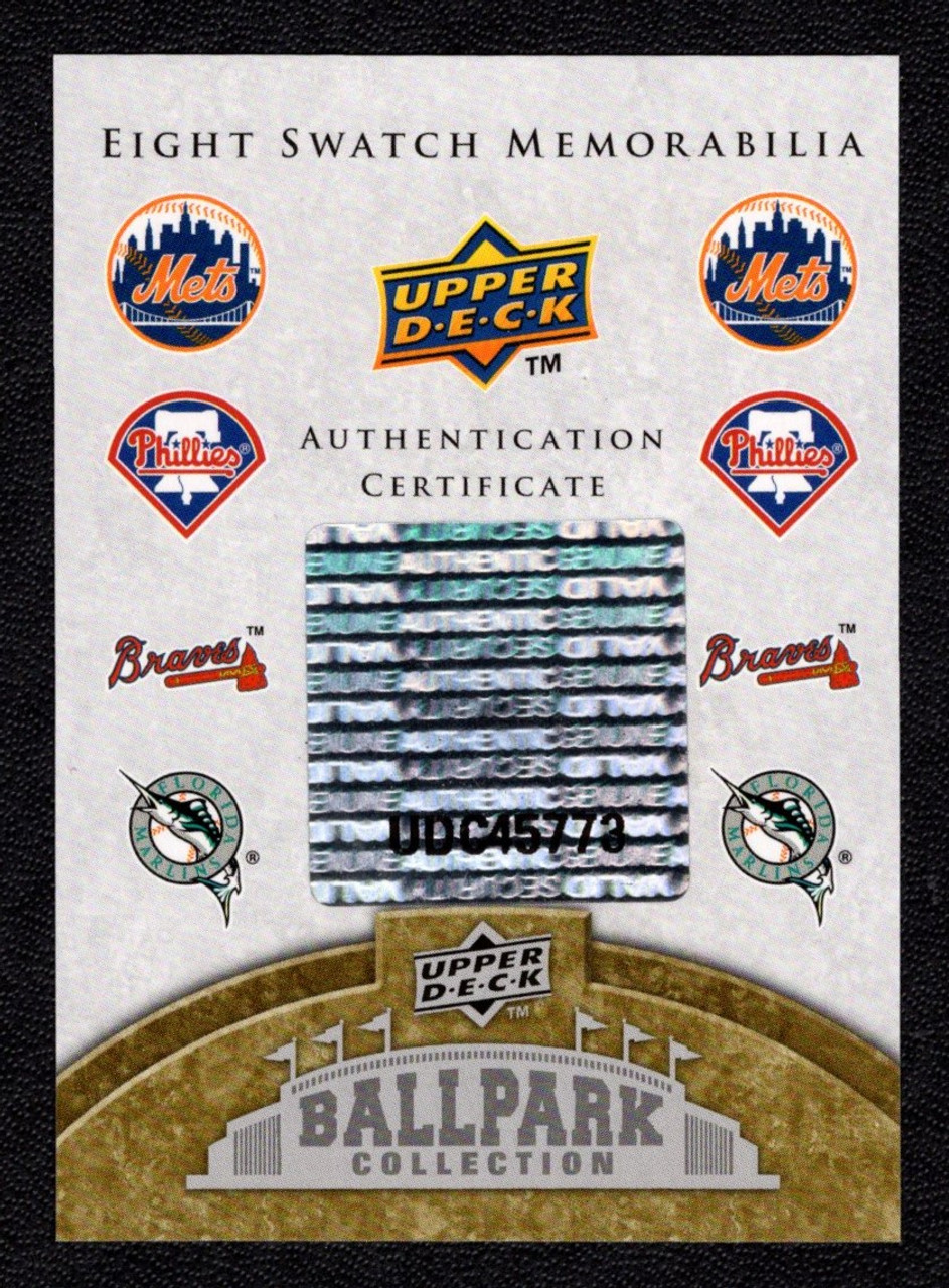 2009 Upper Deck Ballpark Collection #353 Jose Reyes / Cole Hamels / Brian McCann / Hanley Ramirez / John Maine / Brett Myers / Jeff Francoeur / Jeremy Hermida 8 Swatch Jersey Relic 048/200