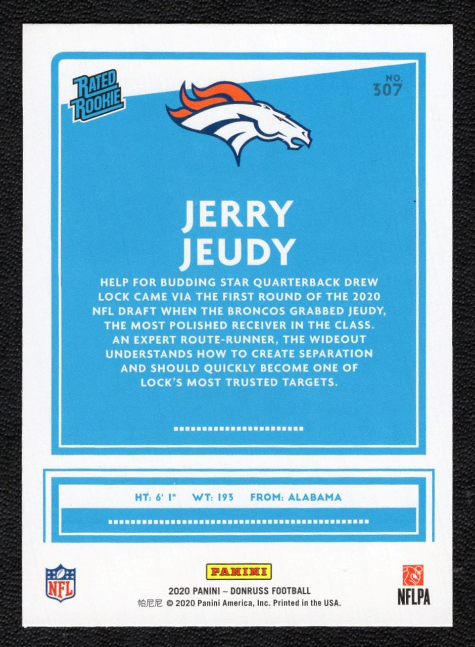 2020 Panini Donruss #307 Jerry Jeudy Rated Rookie