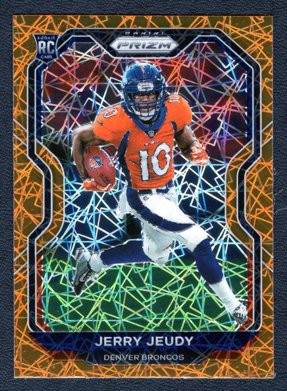 2020 Panini Prizm #314 Jerry Jeudy Rookie Orange Laser Prizm 