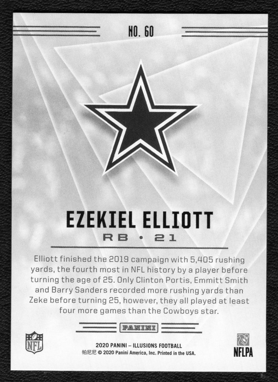 2020 Panini Illusions #60 Ezekiel Elliott Light Blue Parallel 116/199