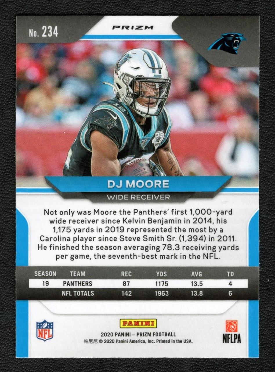 2020 Panini Prizm #234 DJ Moore Red Ice Prizm 