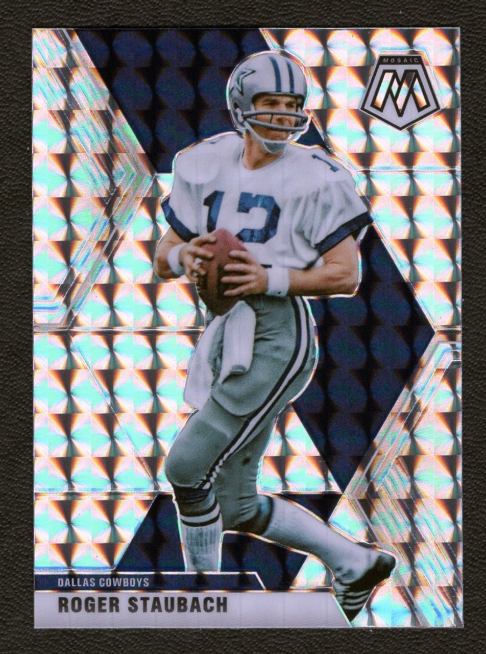 2020 Panini Mosaic #65 Roger Staubach Silver Prizm