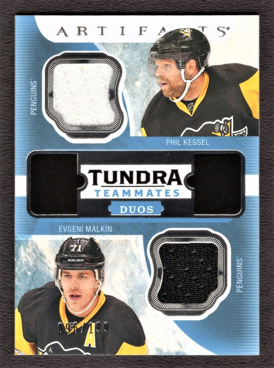 2016-17 Upper Deck Artifacts #T2-PENG Phil Kessel / Evgeni Malkin Tundra Teammates Duos Game Used Jersey Relic 096/199