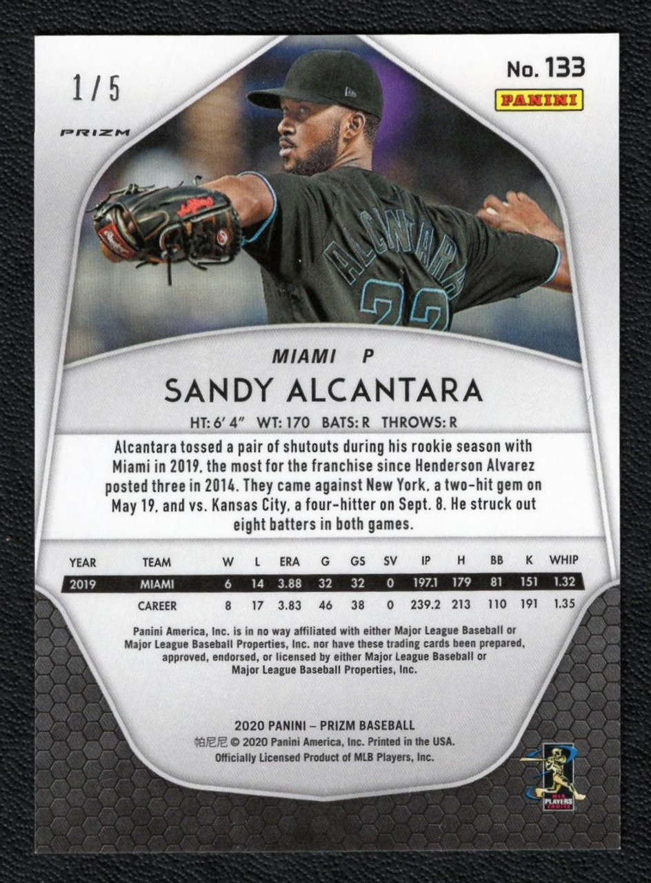 2020 Panini Prizm #133 Sandy Alcantara Forest Green Flash Prizm 1/5