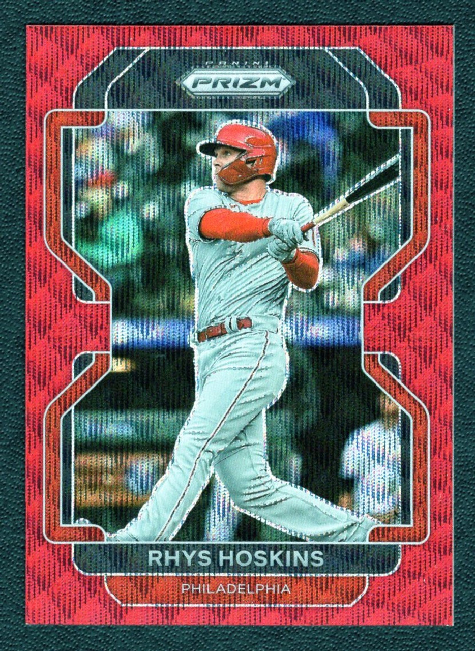 2022 Panini Prizm #140 Rhys Hoskins Red Wave Prizm 96/99