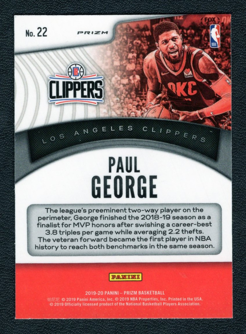 2019/20 Panini Prizm #22 Paul George Dominance Silver Prizm