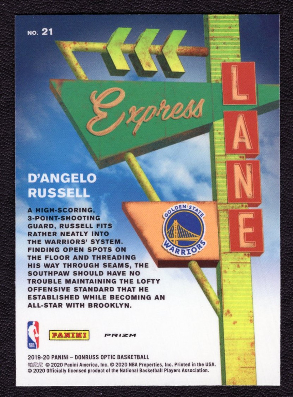 2019/20 Panini Donruss Optic #21 D'Angelo Russell Express Lane Silver Prizm