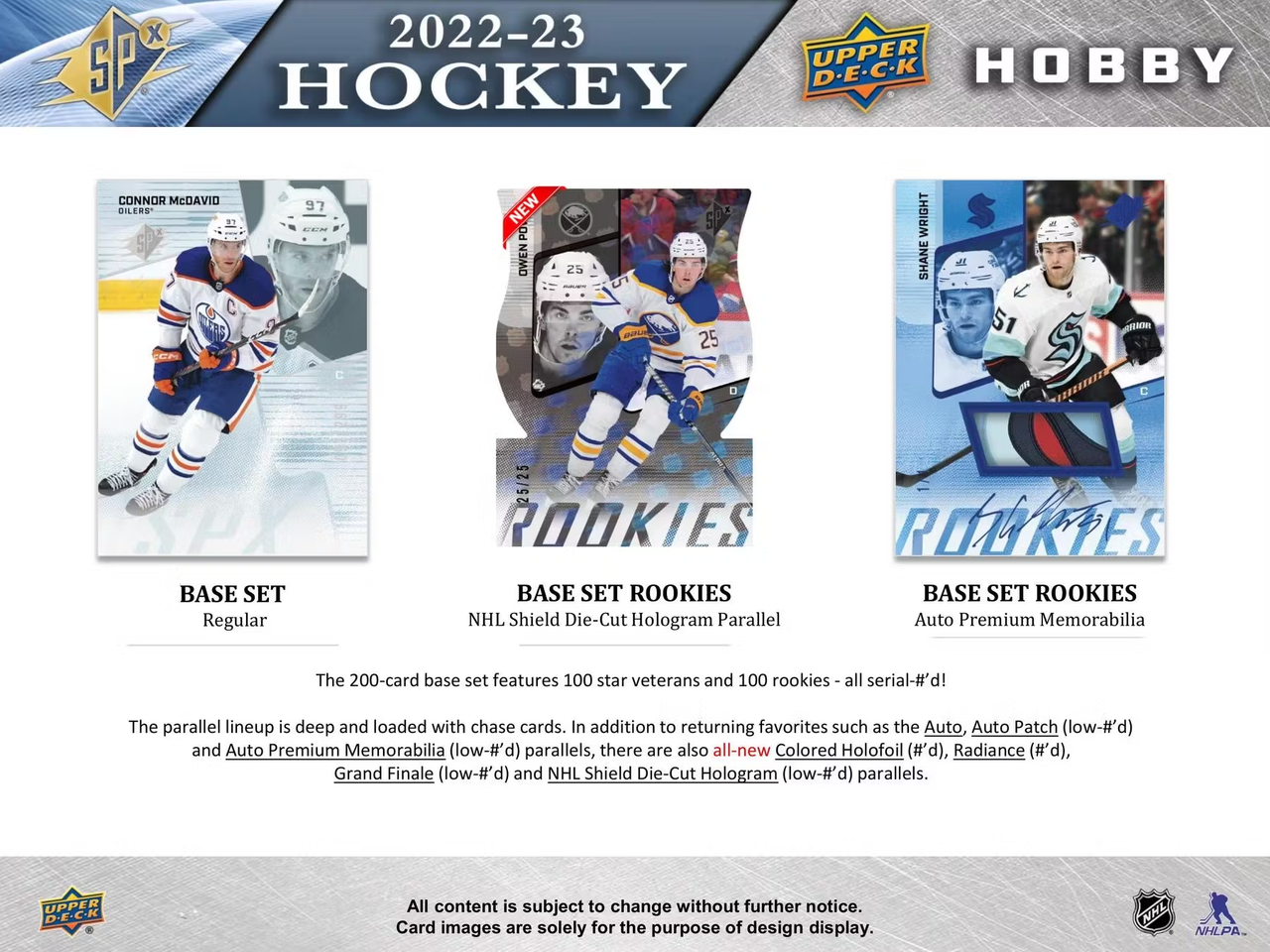 2022/23 Upper Deck SPx Hockey Hobby Box