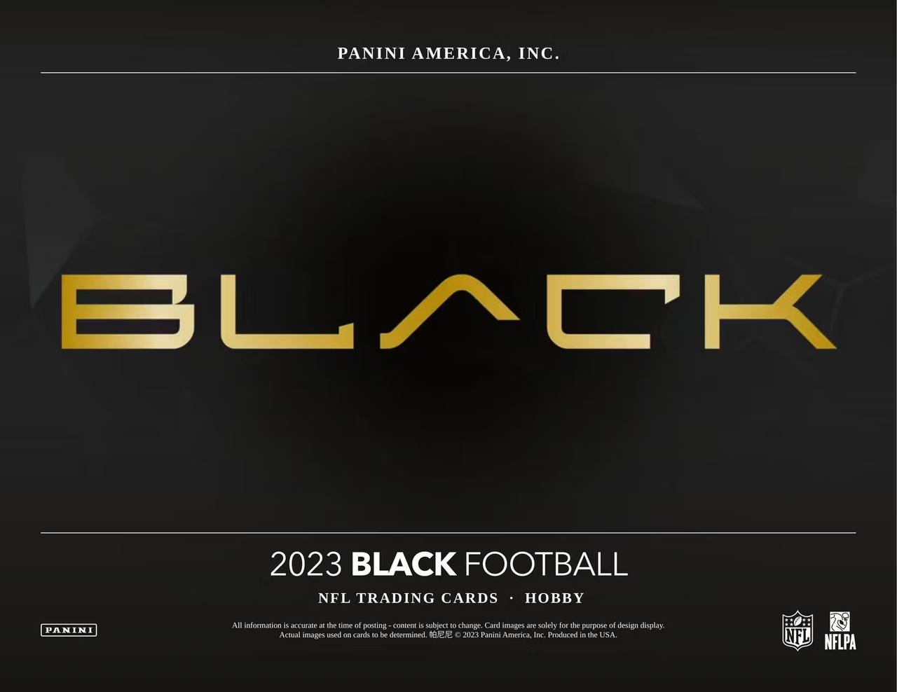 2023 Panini Black Football Hobby Box