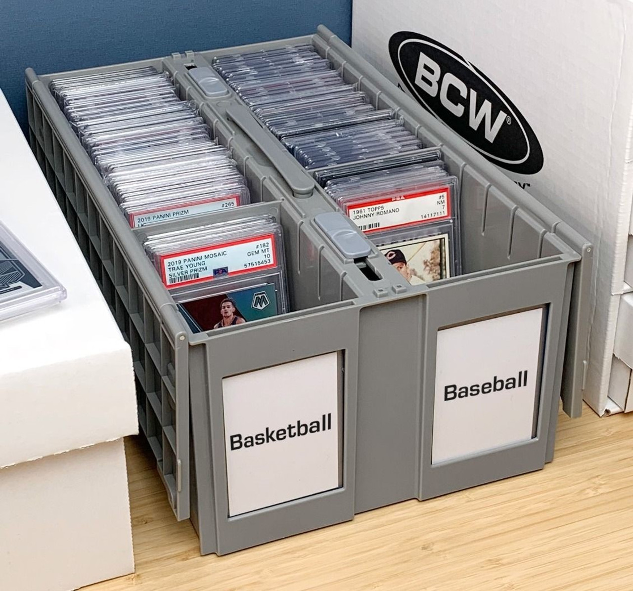 BCW 2-Row Graded Card Bin - Gray