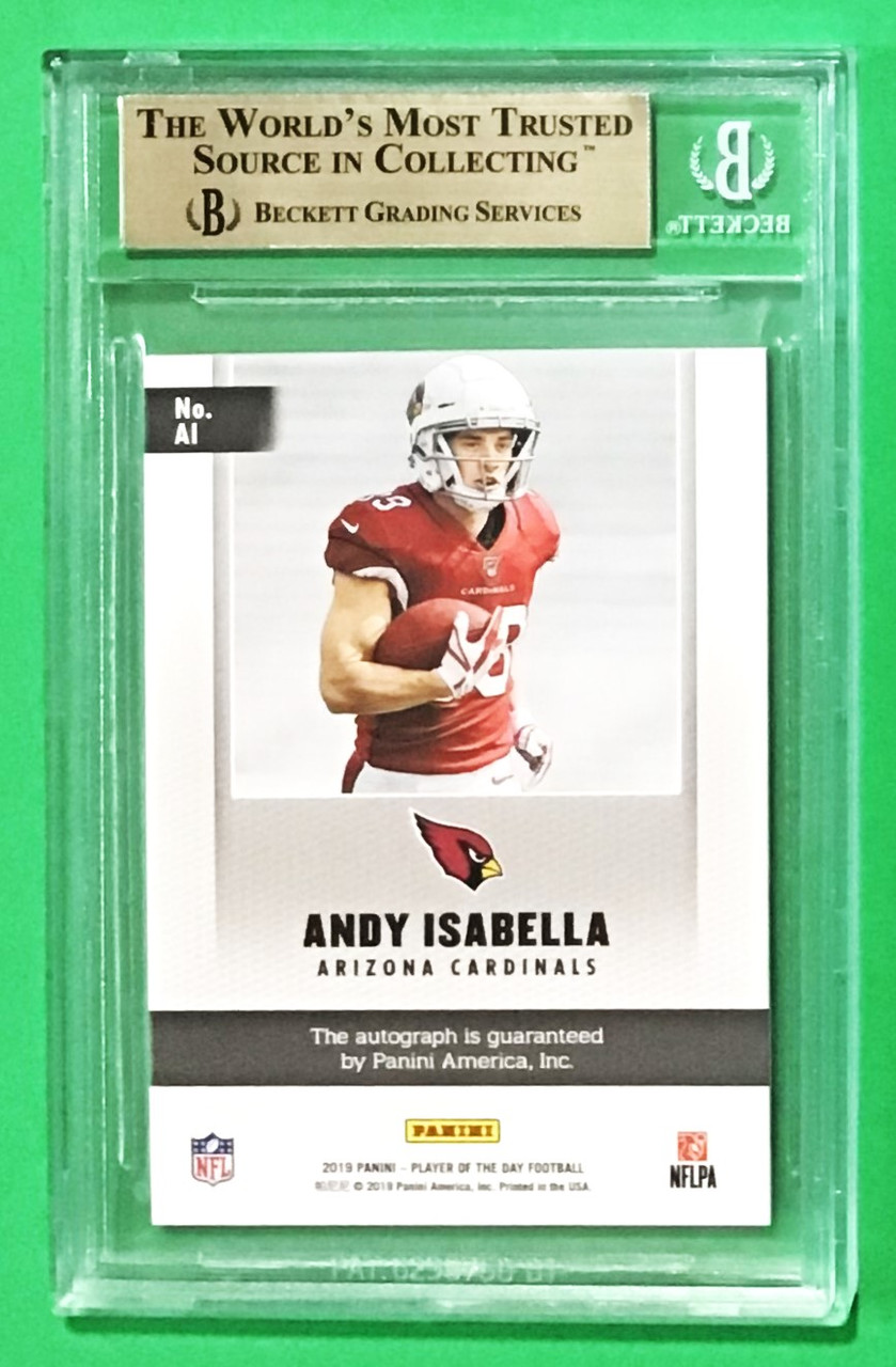 2019 Panini Player Of The Day #AI Andy Isabella Cracked Ice Rookie Autograph /15 (Encased)