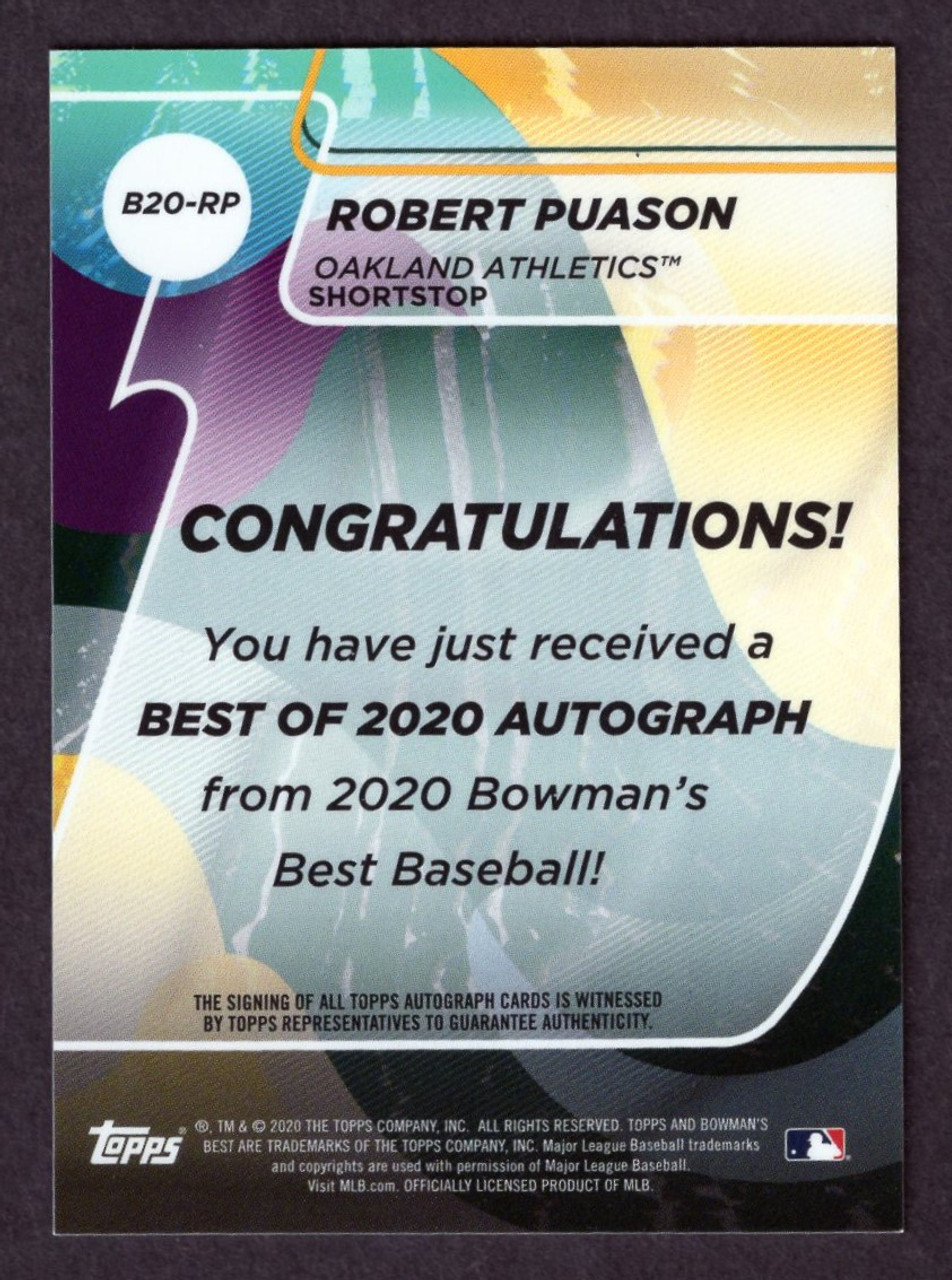 2020 Bowman's Best #B20-RP Robert Puason Autograph (#2)