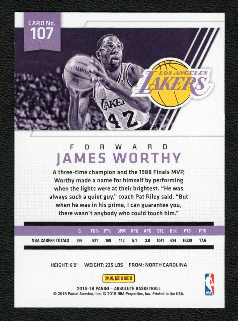 2015/16 Panini Absolute #107 James Worthy Retired Parallel 632/999