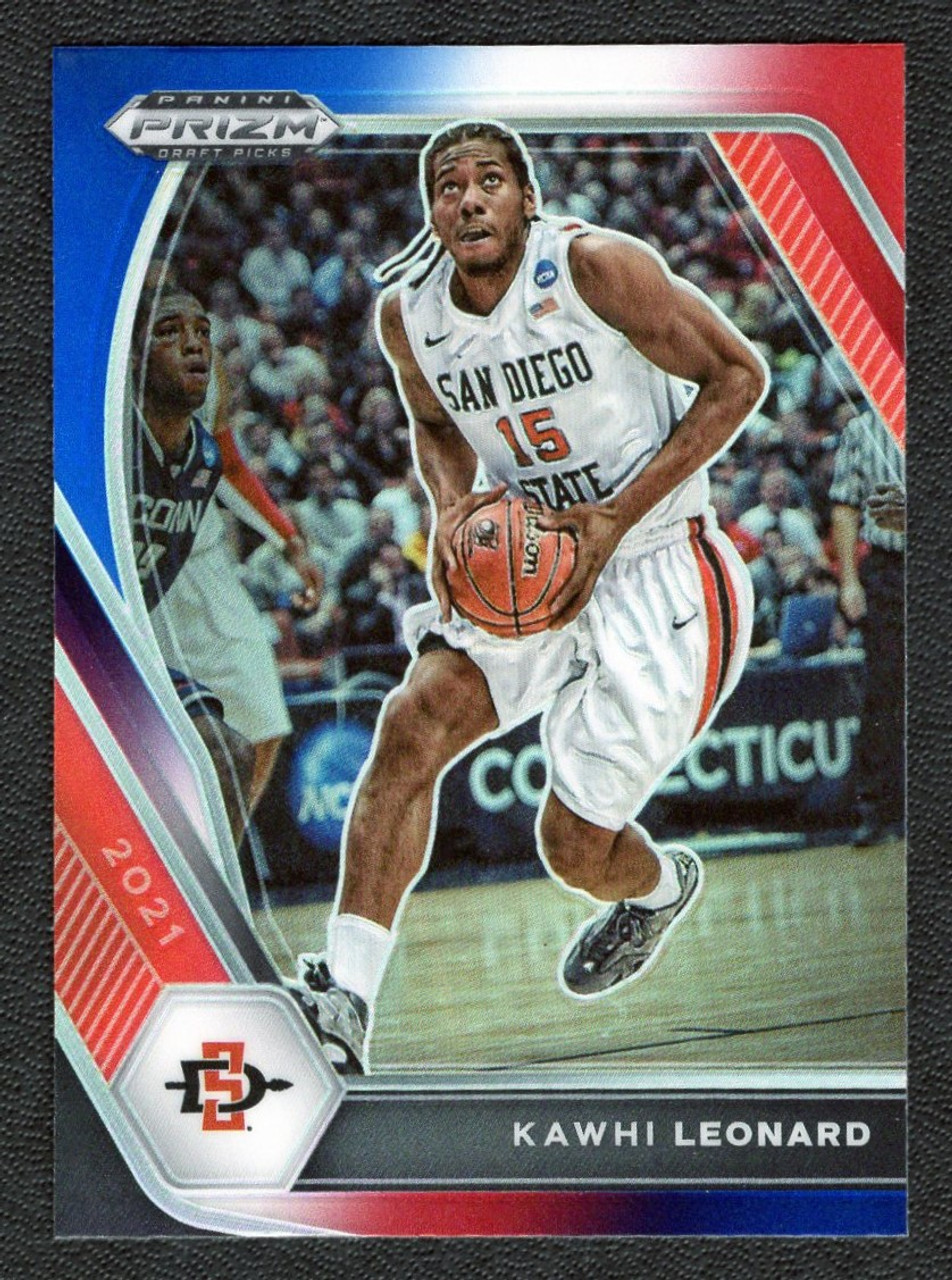 2021 Panini Prizm Draft Picks #57 Kawhi Leonard Red / White / Blue Prizm