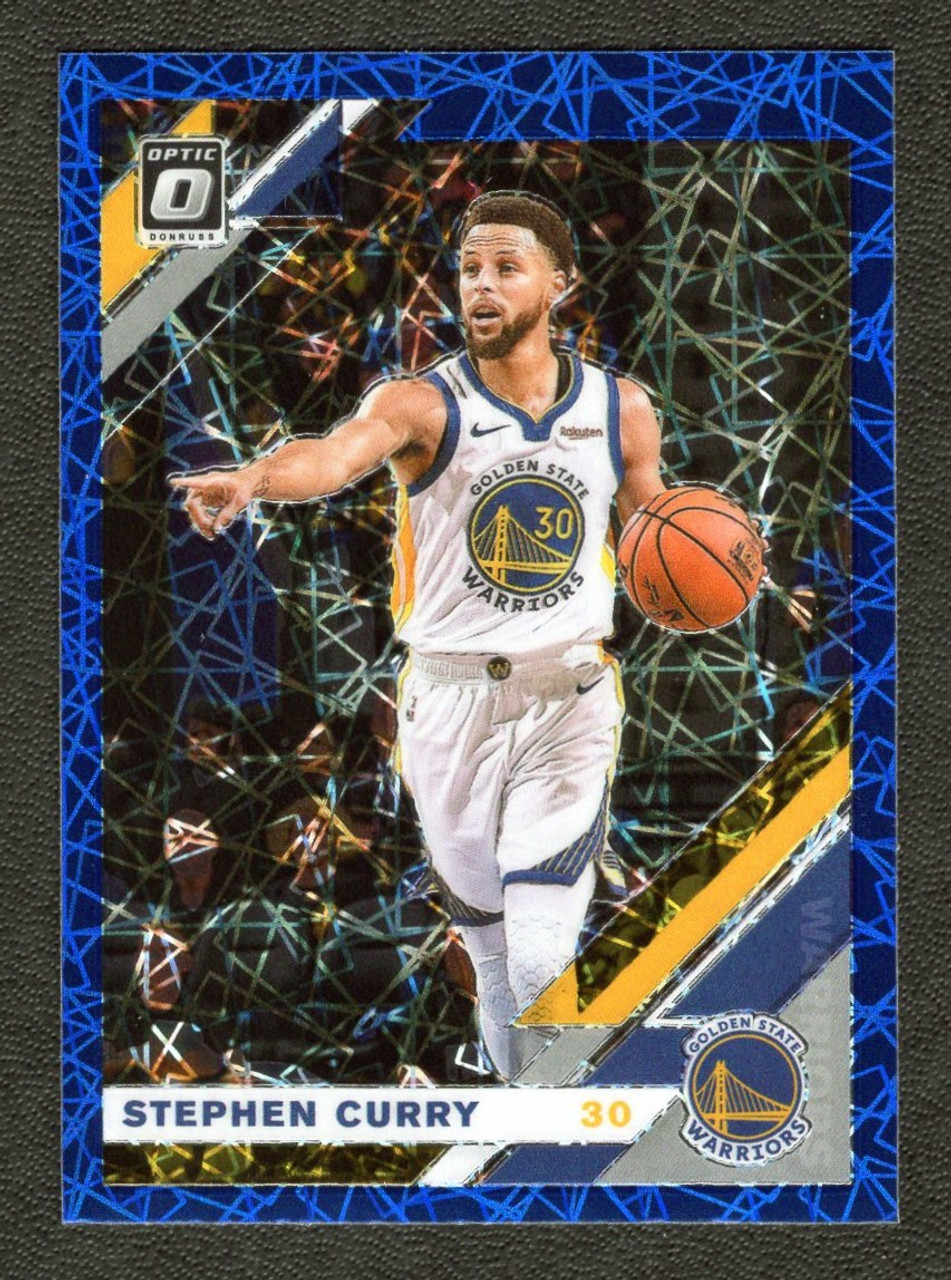 2019/20 Panini Donruss Optic #8 Stephen Curry Blue Velocity Prizm