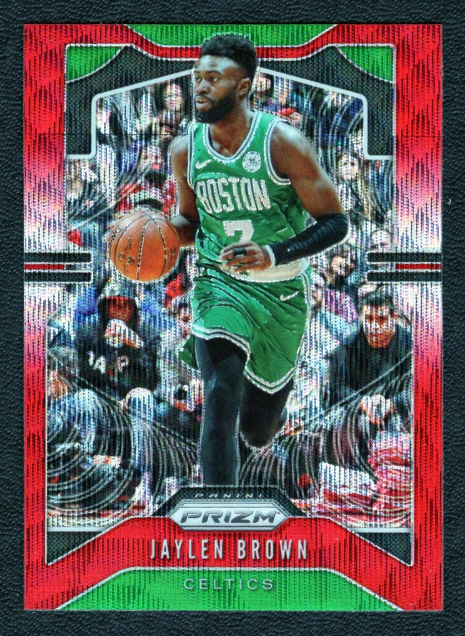 2019/20 Panini Prizm #40 Jaylen Brown Red Wave Prizm