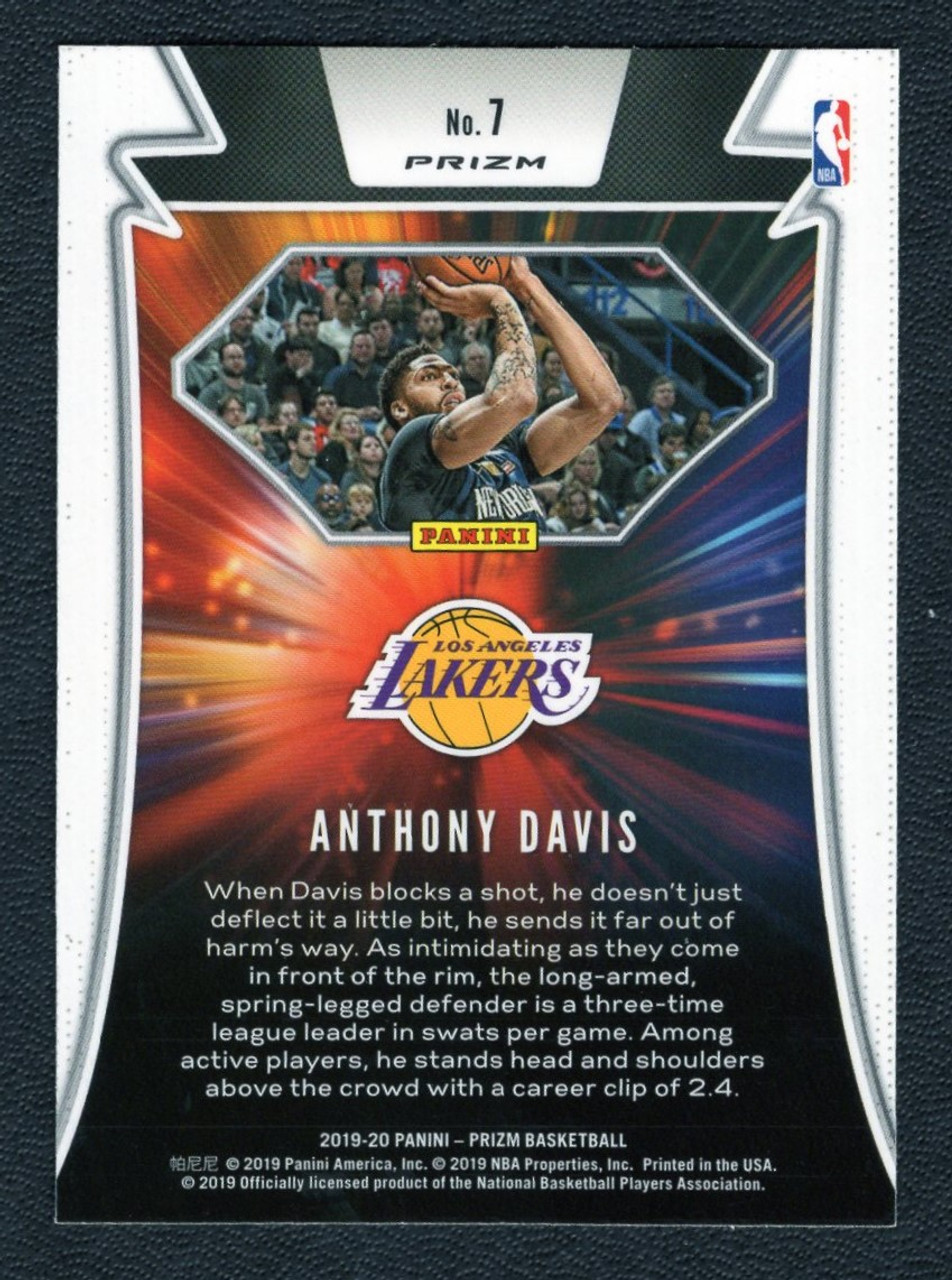 2019/20 Panini Prizm #7 Anthony Davis Far Out! Fast Break Silver Prizm