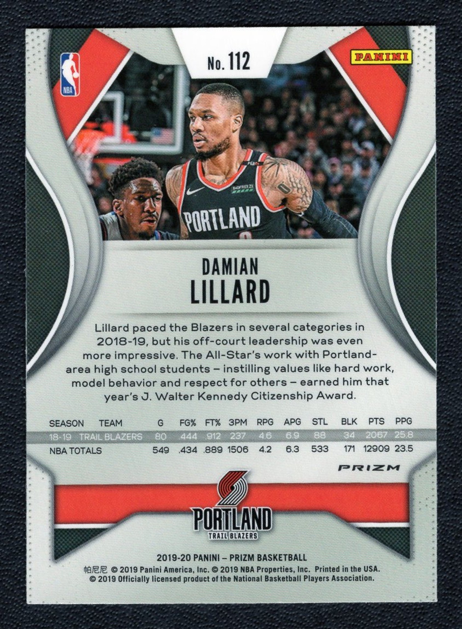 2019/20 Panini Prizm #112 Damian Lillard Hyper Prizm 