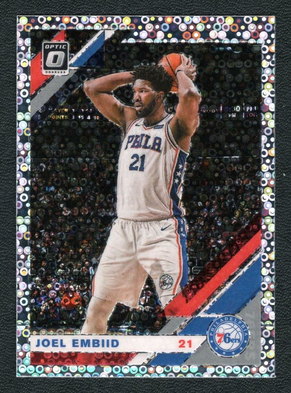 2019/20 Panini Donruss Optic #95 Joel Embiid Fast Break Silver Prizm