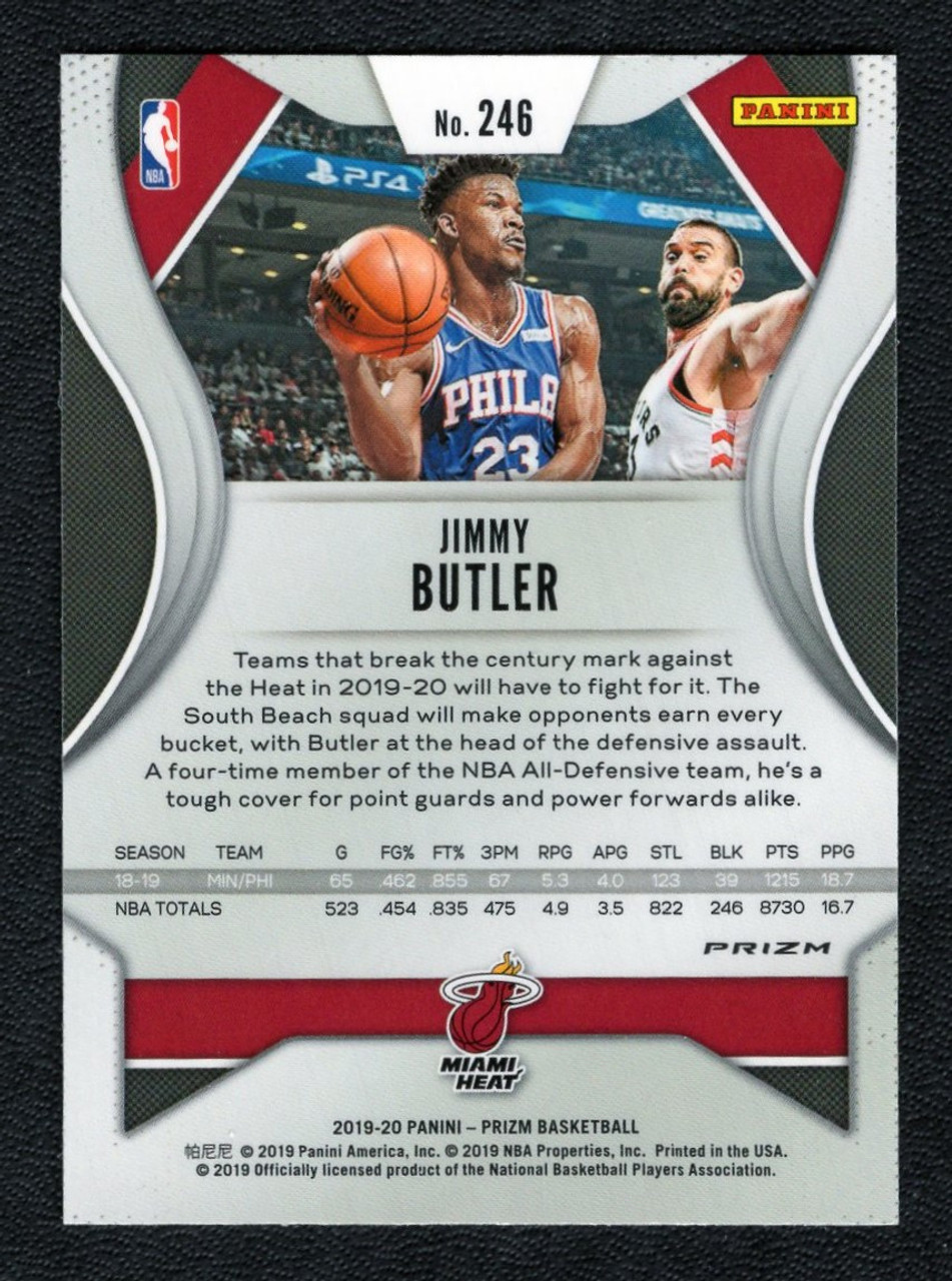 2019/20 Panini Prizm #246 Jimmy Butler Red Wave Prizm