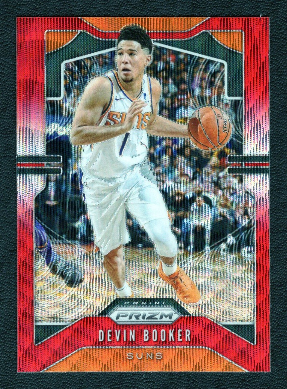 2019/20 Panini Prizm #67 Devin Booker Red Wave Prizm