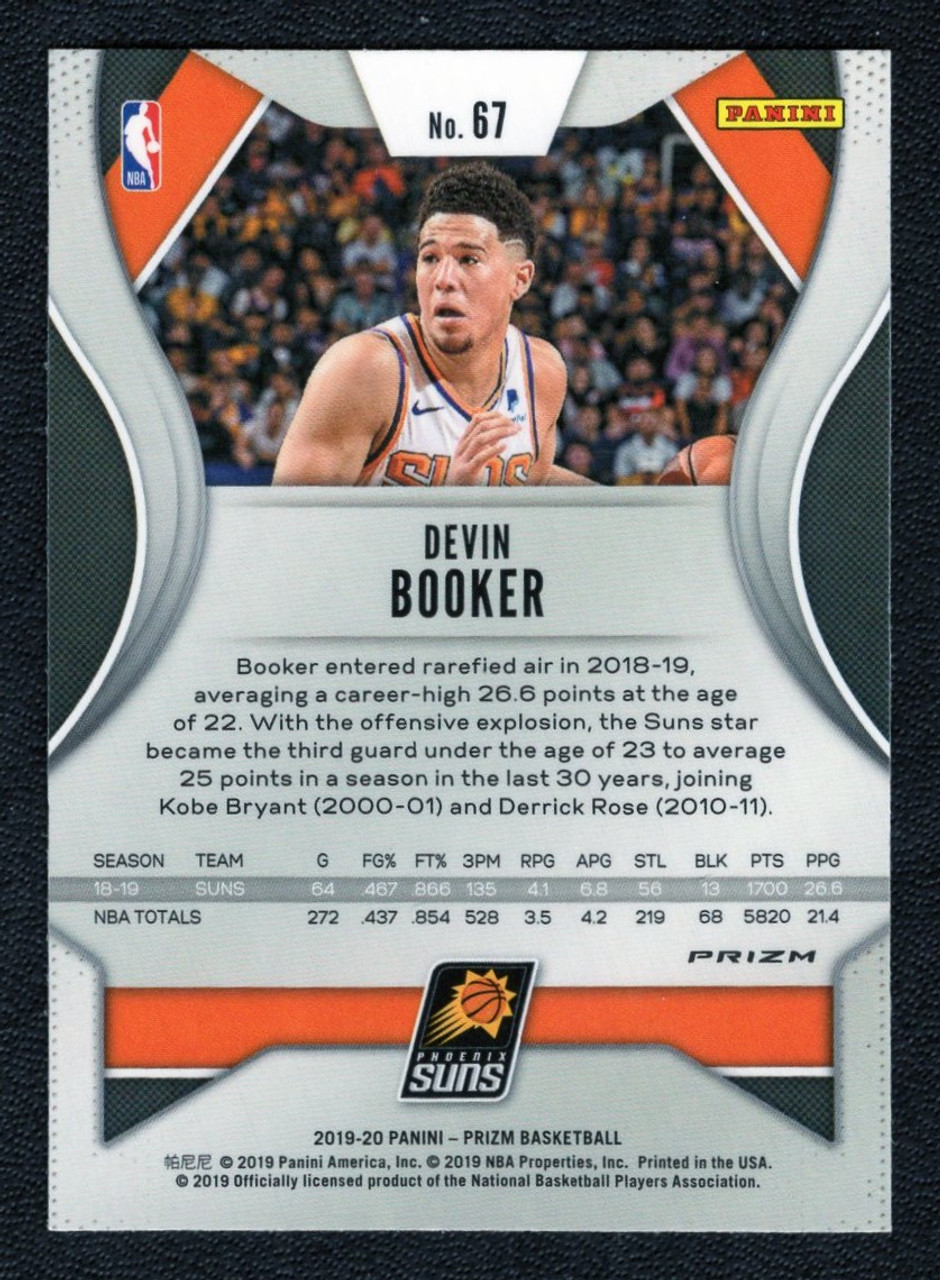 2019/20 Panini Prizm #67 Devin Booker Red Wave Prizm